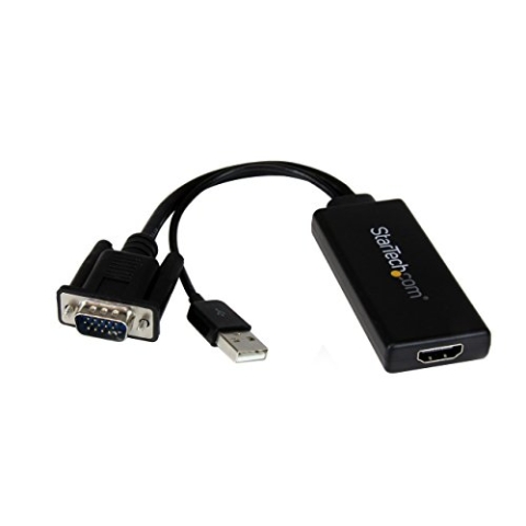 StarTech.com VGA auf HDMI Adapter, Displayport-Kabel, Verbindung für Heimkinosysteme, mobiler Konverter, Video-Übertragung von PC / Laptop auf TV / Projektor, PnP, 1080 p