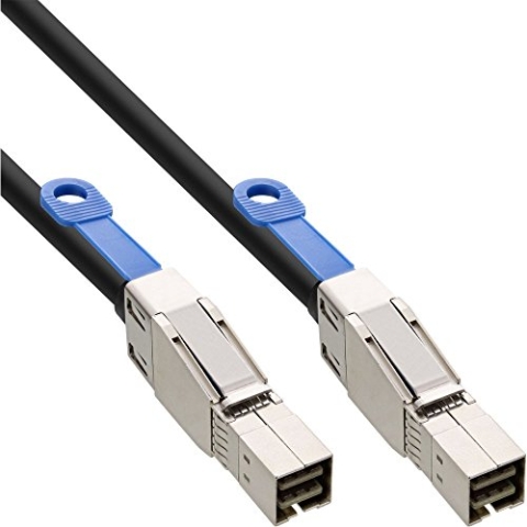 InLine 27638B externes Mini SAS HD Kabel, SFF-8644 zu SFF-8644, 12Gb/s, 1m