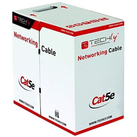 Techly Pro TECHLYPRO 303591 TechlyPro Network Installation Cable Cat5e UTP 4x2 solid CCA 305m pilkas