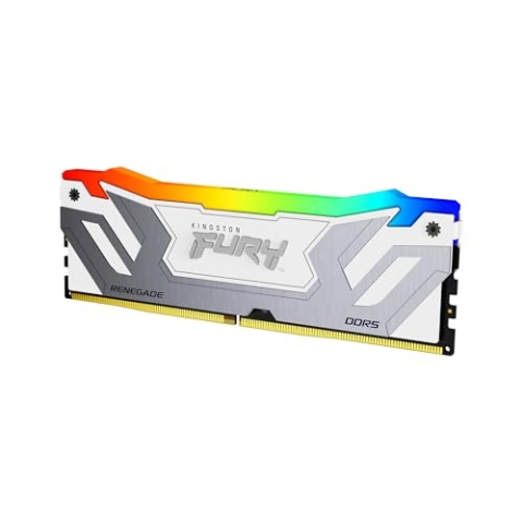 Kingston FURY Renegade Weiß RGB XMP 24GB 8400MT/s DDR5 CL40 CUDIMM Desktop Gaming Speicher - KF584CU40RWA-24