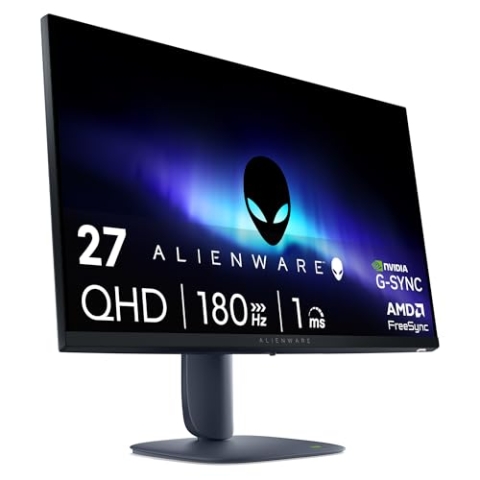Alienware 27 Gaming Monitor - AW2725DM, QHD (2560x1440), 180Hz, Fast IPS, 1ms, NVIDIA G-SYNC Kompatibel, AMD FreeSync, 95% DCI-P3, HDR400, DisplayPort, 2 HDMI, 3 USB, 3 Jahre Garantie