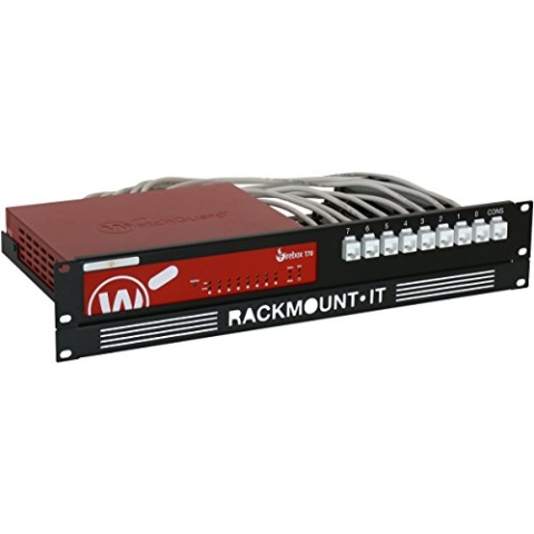 R RACKMOUNT·IT WatchGuard Firewall Rack Mount - 1.3U Server Rack Shelf with Easy Access Front Cable Organizer, Properly Vented, Customised 19 Inch Rack - RM-WG-T4 by Rackmount.IT