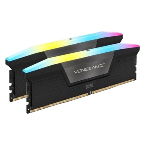CORSAIR Vengeance RGB DDR5 RAM 32GB (2x16GB) 7000MHz CL40 Intel XMP iCUE Kompatibler Computerspeicher - Schwarz (CMH32GX5M2B7000C40)