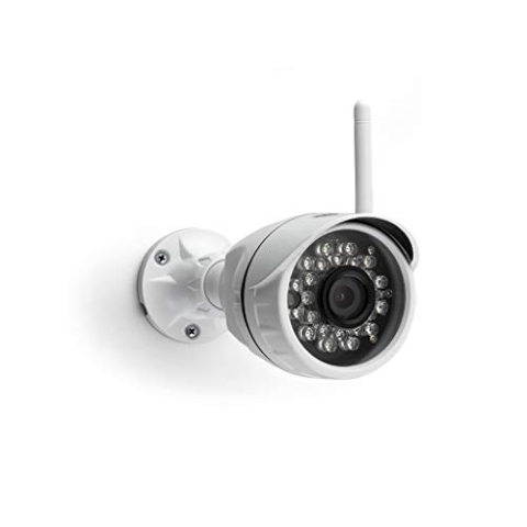Caliber Smart Home Security Camera - IP-Kamera im Freien - Bewegungssensor - Einbau-Mikrofon und Lautsprecher - Full HD-Kamera 1080p - HWC401 - WiFi - Automatische Aufnahme - microSD - weiß