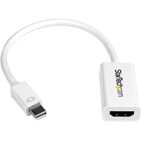 StarTech.com Mini DisplayPort auf HDMI 4k @ 30Hz Adapter - DP 1.2 zu HDMI Audio Video Konverter für MacBook Pro / Air - Weiß