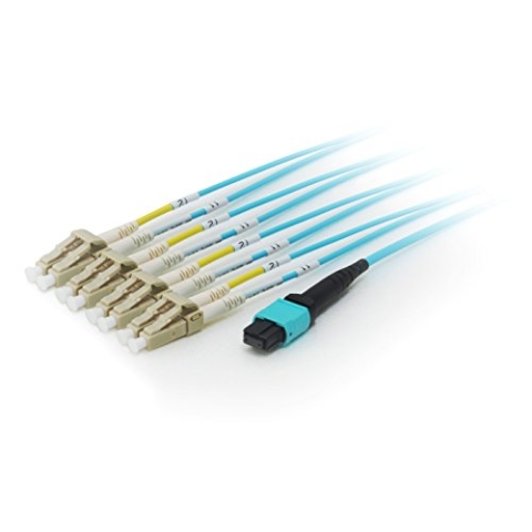 Equip Trunk LWL-Patchkabel (MTP/LC 50/125mμ 10,00 m Multimode OM4 M/M türkis Polybeutel)