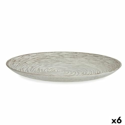 Gift Decor Spiral-Tischdekoration, Weiß, MDF-Holz, 34,5 x 3 x 34,5 cm, 6 Stück