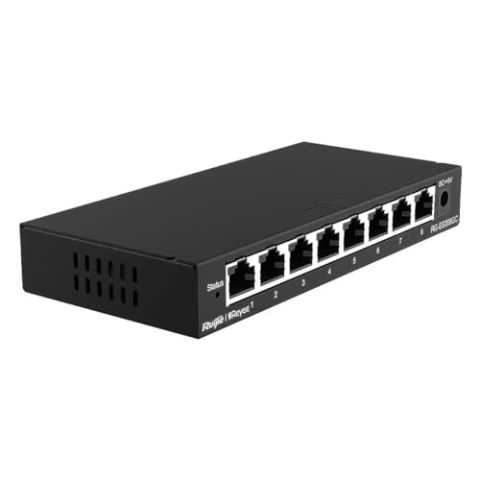 REYEE 8-Port Gigabit Smart Switch, 8 Gigabit RJ45 Ports, Desktop Steel Case Brand