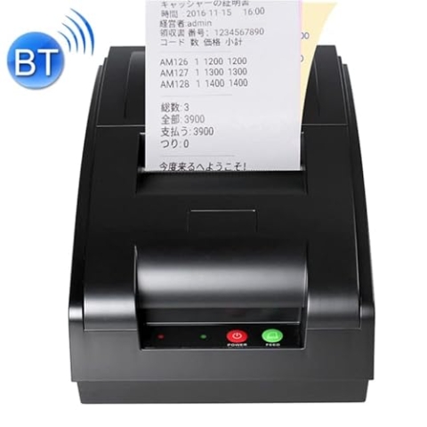 High-Tech Place QS-7601 Matrixdrucker, 9-polig, Bluetooth, Receipt, tragbar, 76 mm, Schwarz