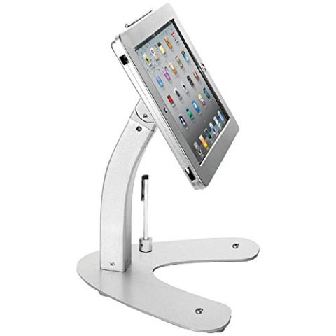 CTA PAD-Ask Anti-Diebstahl-Sicherheitshülle mit Aufsteller für Apple iPad/Air Silber