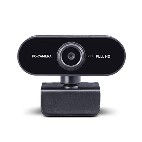 Midland W199 Webcam im edlen Design für Smart-Working, C1476, mit integriertem Mikrofon, Full HD Auflösung 1080p, kompatibel mit jedem Gerät mit USB-Anschluss, Farbe: schwarz