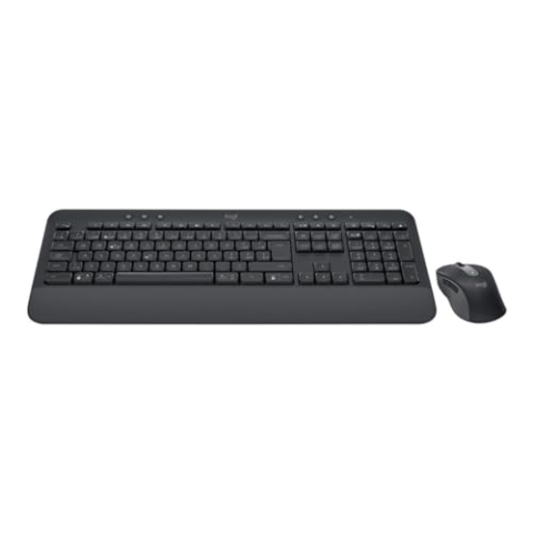 Logitech Signature MK650 Combo für Business, kabellose Maus und Tastatur, Logi Bolt, Bluetooth, SmartWheel, Global Certified, Windows/Mac/Chrome/Linux, Italienisches QWERTY - Schwarz