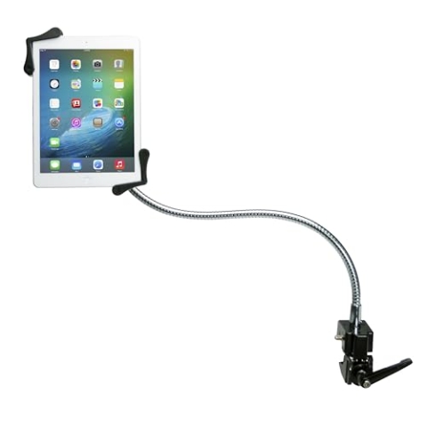 Tablet-Klemmständer, CTA Heavy-Duty Schwanenhals-Klemmständer für iPad 10. Generation 11 Zoll, iPad 7./8./9. Generation 10,2 Zoll, Surface Pro 4, Surface Go 3 und andere 7-13 Zoll Tablets, Schwarz