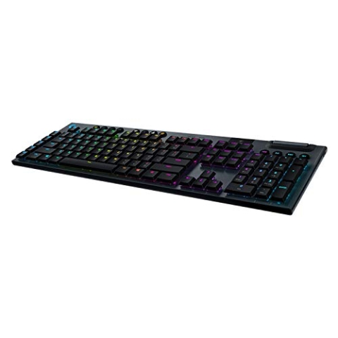 Logitech G915 LIGHTSPEED kabellose mechanische Gaming-Tastatur, Taktiler GL-Tasten-Switch mit flachem Profil, Französisches AZERTY Layout - Carbon