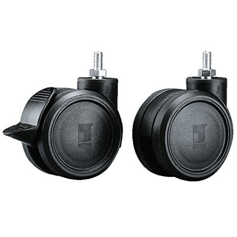 Rittal Doppel-Lenkrollen M12 je 2 mit/ohne Feststeller 4Stk DK 7495.000 schwarz