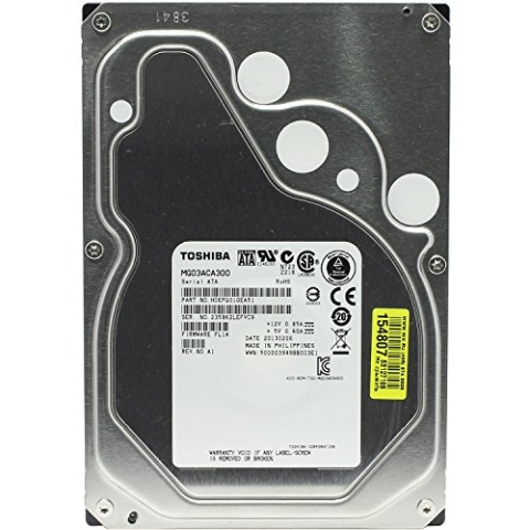 Toshiba MG03ACA300 interne Festplatte 3TB (8,9 cm (3,5 Zoll), 7200rpm, 64MB Cache, SATA)