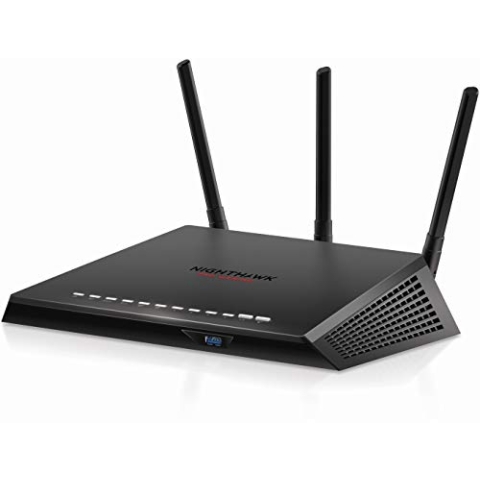Netgear Nighthawk Gaming Router (AC1750 Speed, Dual-Core-Prozessor, 4x Gigabit LAN Port, Anti-Buffer-Bloat, QoS, Bandbreitenmanagement, Gaming Software mit Geo-Filter by Netduma, XR300)