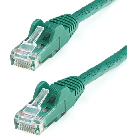 StarTech.com 30m Netzwerkkabel CAT6 - 1Gbit 650MHz 100W POE RJ45 U/UTP Snagless LAN-Patch Kabel mit Knickschutz - Blau, Fluke Geprüft, 24AWG, TIA/UL, Internet/Ethernet Kabel (N6PATCH100GN)