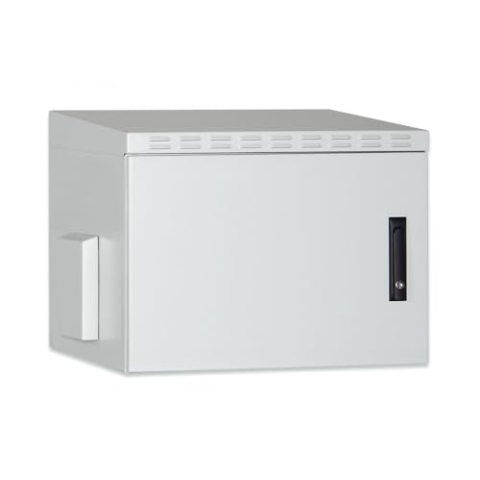 DIGITUS Outdoor Netzwerkschrank - 19 Zoll Rack - 12HE - Wandmontage - 600mm Tiefe - Traglast 100kg - Grau