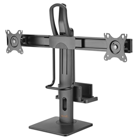 My Wall HL61L 2fach Monitor-Standfuß 43,2 cm (17) - 68,6 cm (27) Schwarz Drehbar, Neigbar, Höhenverstellbar