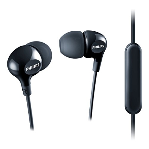 Philips she3555bk/27 Headset Binaural mit Kabellos, schwarz Kopfhörer und Micro – Headsets und Tonabnehmer (Binaural, Ohrhörer, schwarz, 20 mW, kabelgebunden, 1,2 m)