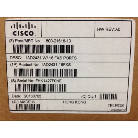 Cisco IAD 2431 - Router - DSU/CSU - HDLC, Frame Relay, PPP - VoIP-Telefonadapter