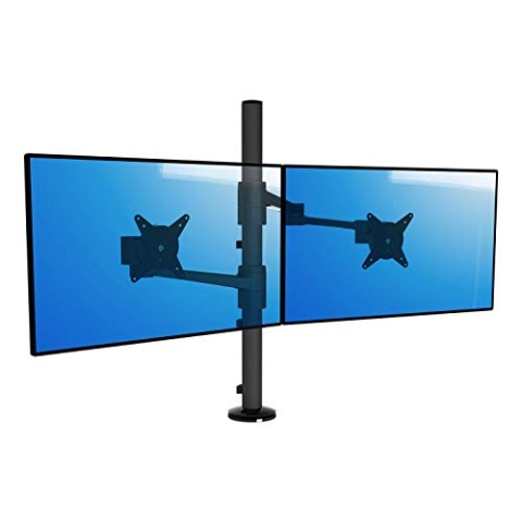 Dataflex 143 ViewLite Monitorarm (Tragkraft max. 2X 8kg, bis 61 cm (24 Zoll) Bildschirmdiagonale, VESA: MIS-D 75x75/100x100mm kompatibel, Klemmkapazität 5-40mm) schwarz