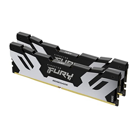 Kingston FURY Renegade DDR5 RGB Silber/Schwarz XMP 48GB (2x24GB) 8400MT/s CL40 CUDIMM Desktop Gaming Speicher Kit mit 2 - KF584CU40RSAK2-48