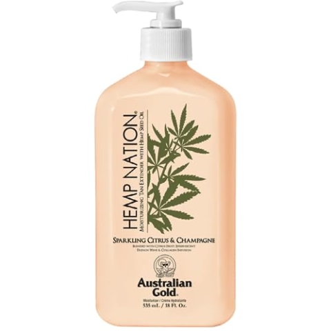 Australian Gold Compatible - Hemp Nation Sparkling Citrus & Champagne Tan Extender Body Lotion 535 ml