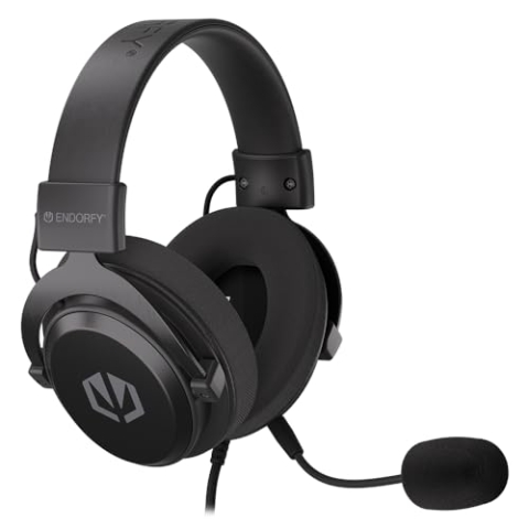 ENDORFY VIRO Infra, Over-Ear-Kopfhörer, Ohrpolster aus Stoff, abnehmbares Mikrofon, Bedienelement am Kabel, 50-mm-Treiber, Fester Aluminiumrahmen, EY1A003