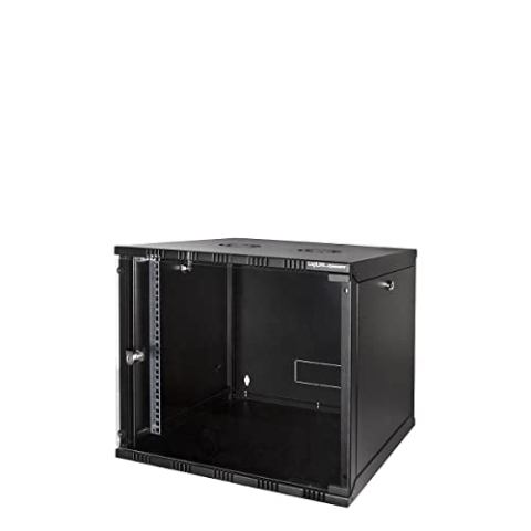 LogiLink W09A54B ECO Wandschrank 9HE (560mm Tiefe), Flat Pack (unmontiert), 48,26 cm (19 Zoll) schwarz