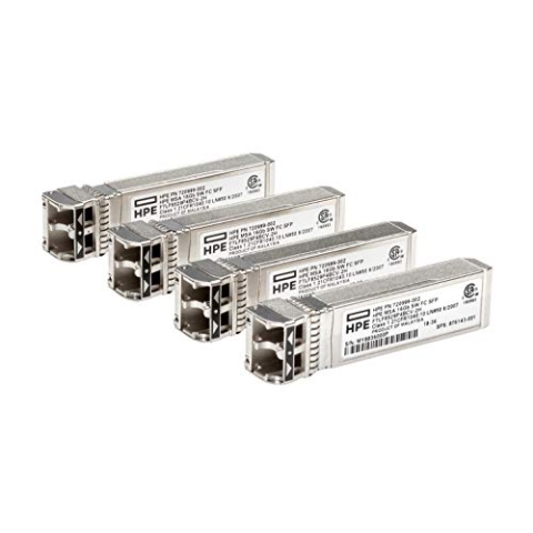 Hewlett Packard Enterprise MSA 8Gb Short Wave Fibre Channel SFP+ 4-Pack SFP+ 8000Mbit/s SFP+ Glasfaseroptik 850nm - Netzwerk-Sender (8.000 Mbit/s, SFP+, LC, SW, Glasfaser, 50/125, 62.5/125 μm)