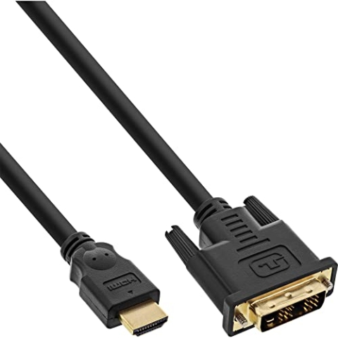 15m HDMI-DVI Kabel, InLine®, vergoldete Kontakte, 19p