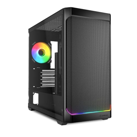 Sharkoon MK4W RGB Strip Black, mATX PC-Gehäuse
