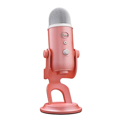 Logitech G Blue Yeti USB-Gaming-Mikrofon in Premiumqualität für Streaming, Blue VO!CE-Software, PC, Podcast, Studio, Computer-Mikrofon, Exklusive Streamlabs-Themes, Sonderedition - Rosa