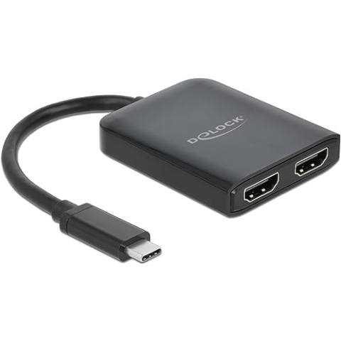 DeLock USB Type-C™ Splitter (DP Alt Mode) zu 2 x HDMI MST/VXP