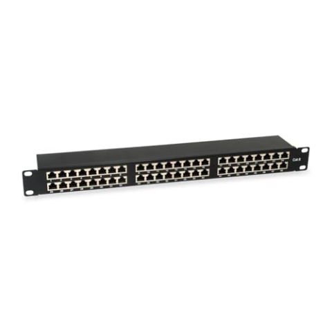 Equip Patchpanel 48x RJ45 Cat6 19" 1HE schwarz