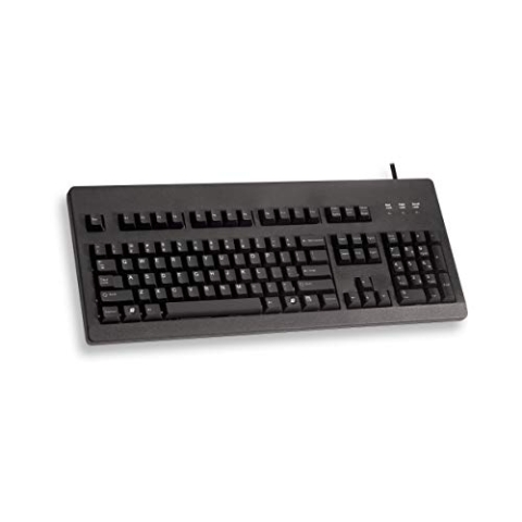 CHERRY G80-3000, Kabelgebundene Mechanische Tastatur, EU-Layout (QWERTY), USB-Anschluss, Robust, Programmierbare Tasten, MX BLUE Switches, Schwarz
