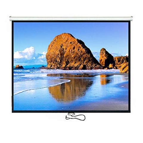 Maclean MC-594 Beamer Leinwand 100" – Rolloleinwand für Heimkino und Video, 4:3 Format, 200x150 cm, 160° Betrachtungswinkel – Ideal für Präsentationen, Filme und Shows