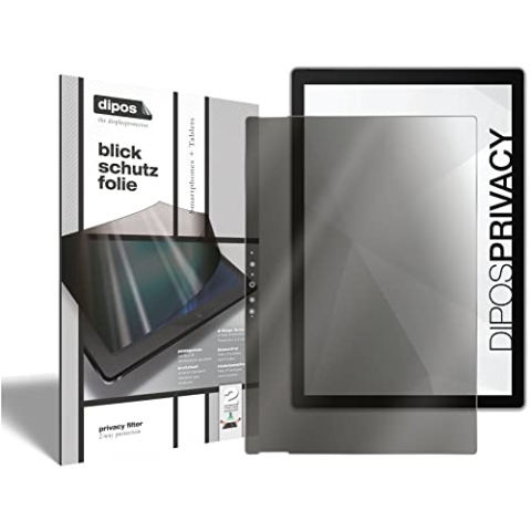 dipos 1x Blickschutzfolie kompatibel mit Microsoft Surface Pro 7 Plus, Anti-Shock Schutz-Folie, für die Sitznachbarn bleibt das Display schwarz