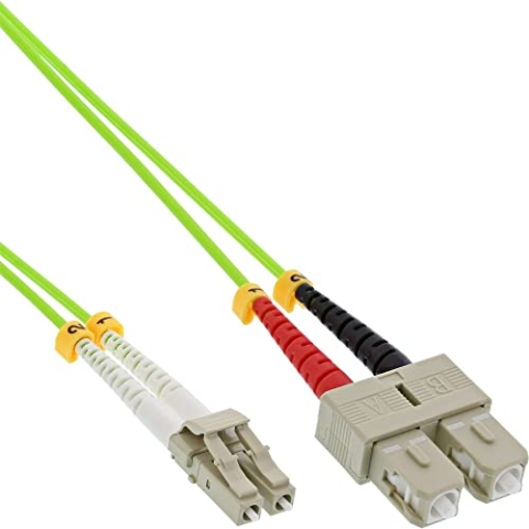 InLine 88639Q LWL Duplex Kabel, LC/SC, 50/125µm, OM5, 20m