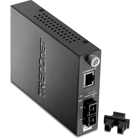 TRENDnet TFC-110S15 100Base-TX zu 100Base-FX Single-Mode SC-Glasfaserkonverter (15 km / 9,3 Meilen)