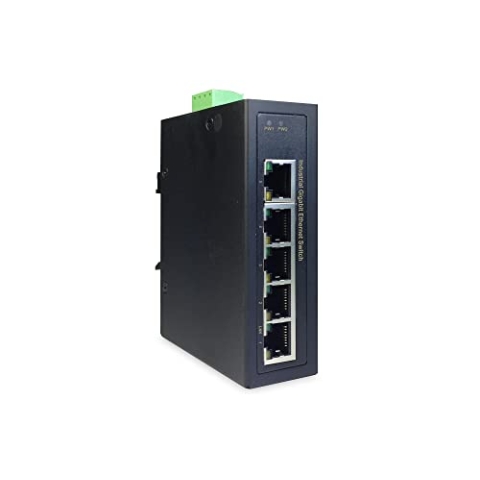 DIGITUS Netzwerk-Switch 5-Port - Hutschiene oder Wand-Montage - Gigabit Ethernet RJ45 Buchsen - DIN-Rail - 1 GBit/s
