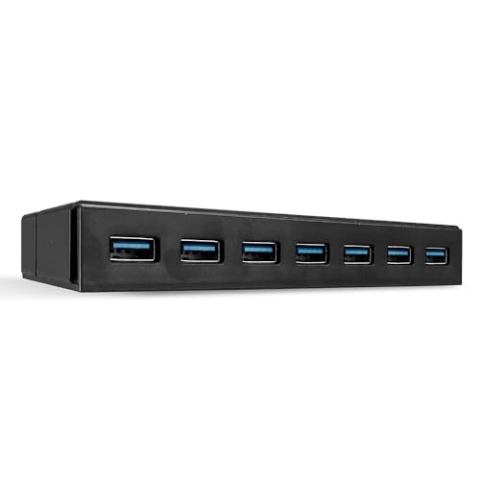 Lindy 43228 3.1 u. Ladefunktion 7 Port 3.2 Gen 1-Hub (USB 3.0) Schwarz