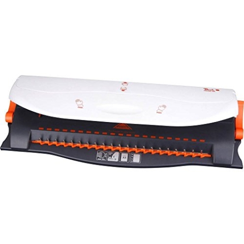 Peach PB200-09 Plastikbindegerät | Personal Binder DIN-A4 | bindet 50 Blatt | max. 12 mm Binderücken | 4 Blatt Stanzkapazität | inkl. 20-teiligem Starterset