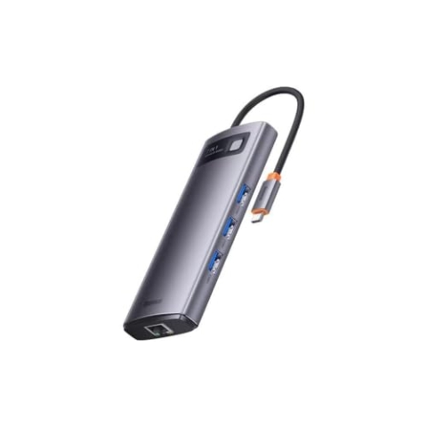 Baseus 7-in-1 Metal Gleam Series, USB-C auf 3 x USB 3.0 + 2 x HDMI + USB-C PD + Ethernet RJ45