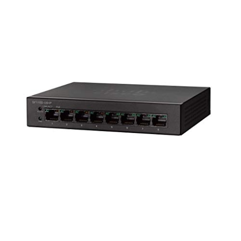 Cisco Small Business SF110D-08HP No Managed L2 Fast Ethernet (10/100) Schwarz Unterstützung Power Over Ethernet (PoE)