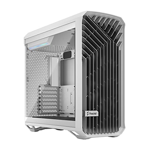 Fractal Design Torrent White PC-Gehäuse - Tempered Glass - Optimierter Luftstrom - Inklusive 180mm und 140mm Lüfter - ATX-Gaming-Tower USB Typ C