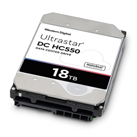 Western Digital Ultrastar DC HC550 Enterprise-Festplatte 18 TB (3,5 Zoll, SATA 6 Gbit/s, SAS 12 Gbit/s, 7200 U/min, 512 MB Cache, 5 Jahre Garantie)