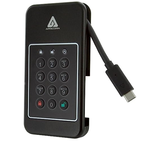 Apricorn 500 GB Aegis NVX Ultra High Speed Ruggedized SSD, USB 3.0 verschlüsseltes Laufwerk (ANVX-500 GB)